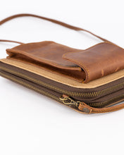 Load image into Gallery viewer, The Llandudno Leather & Canvas Shoulder-Strap Purse