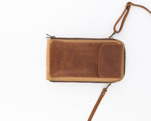 Load image into Gallery viewer, The Llandudno Leather & Canvas Shoulder-Strap Purse