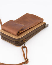 Load image into Gallery viewer, The Llandudno Leather & Canvas Shoulder-Strap Purse