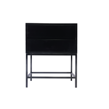Load image into Gallery viewer, El Capitan Black Side Table Two Drawer With Hidden Handles