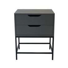 Load image into Gallery viewer, El Capitan Grey Two Drawer Side Table - Cutout Handles