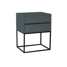 Load image into Gallery viewer, Kilimanjaro Grey Side Table Two Drawer With Hidden Handles