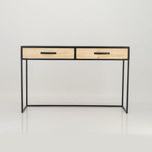 Load image into Gallery viewer, Mont Blanc Black Desk two Drawer - Steel Handles