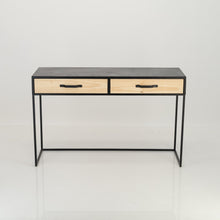 Load image into Gallery viewer, Mont Blanc Black Desk two Drawer - Steel Handles