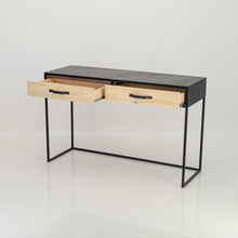 Load image into Gallery viewer, Mont Blanc Black Desk two Drawer - Steel Handles
