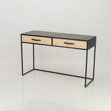 Load image into Gallery viewer, Mont Blanc Black Desk two Drawer - Steel Handles