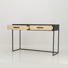 Load image into Gallery viewer, Mont Blanc Black Desk two Drawer - Steel Handles
