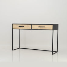Load image into Gallery viewer, Mont Blanc Black Desk two Drawer - Steel Handles