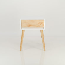 Load image into Gallery viewer, Nallo White Side Table with One Drawer - Hidden Handle