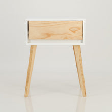 Load image into Gallery viewer, Nallo White Side Table with One Drawer - Hidden Handle