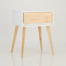 Load image into Gallery viewer, Nallo White Side Table with One Drawer - Hidden Handle