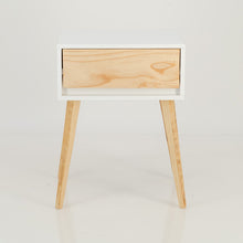 Load image into Gallery viewer, Nallo White Side Table with One Drawer - Hidden Handle