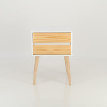 Load image into Gallery viewer, Nallo White Side Table with Two Drawers - Hidden Handles