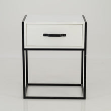 Load image into Gallery viewer, Tsitsikamma White Side Table with One Drawer - Steel Handles