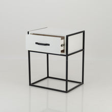 Load image into Gallery viewer, Tsitsikamma White Side Table with One Drawer - Steel Handles