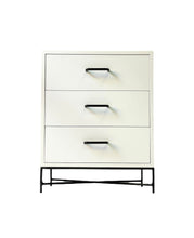 Load image into Gallery viewer, Everest White Side Table Three Drawer - Round Handles