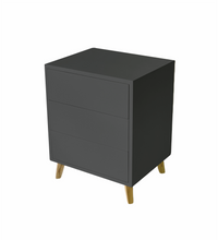 Load image into Gallery viewer, Dudula Grey Three Drawer Side Table