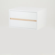 Load image into Gallery viewer, Fihlo Two Drawer Floating Side Table - White