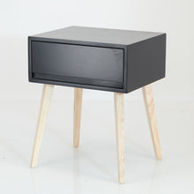 Load image into Gallery viewer, Fihlo Black One Drawer Side Table