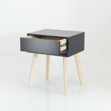 Load image into Gallery viewer, Fihlo Black One Drawer Side Table