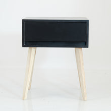Load image into Gallery viewer, Fihlo Black One Drawer Side Table