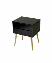 Load image into Gallery viewer, Fihlo Two Drawer Side Table Black