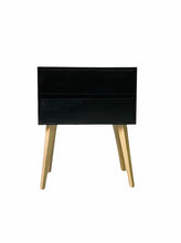 Load image into Gallery viewer, Fihlo Two Drawer Side Table Black