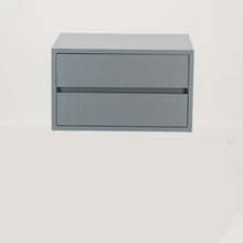 Load image into Gallery viewer, Fihlo Two Drawer Floating Side Table - Grey