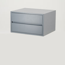 Load image into Gallery viewer, Fihlo Two Drawer Floating Side Table - Grey