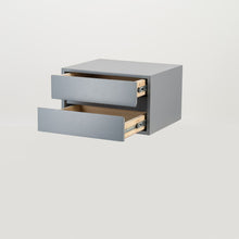 Load image into Gallery viewer, Fihlo Two Drawer Floating Side Table - Grey
