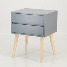 Load image into Gallery viewer, Fihlo Two Drawer Side Table - Grey
