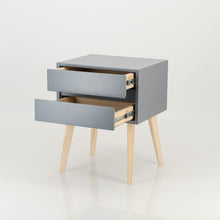Load image into Gallery viewer, Fihlo Two Drawer Side Table - Grey