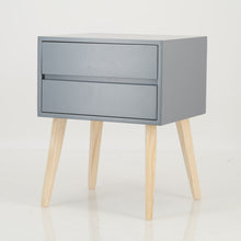 Load image into Gallery viewer, Fihlo Two Drawer Side Table - Grey