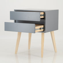Load image into Gallery viewer, Fihlo Two Drawer Side Table - Grey