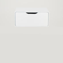 Load image into Gallery viewer, Khaya One Drawer Floating Side Table with Cut Out Handle - White