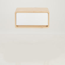 Load image into Gallery viewer, Kuva Pine One Drawer Floating Side Table with Hidden Handle - White