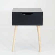 Load image into Gallery viewer, Secaleni Black Side Table Single Drawer