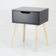 Load image into Gallery viewer, Secaleni Black Side Table Single Drawer