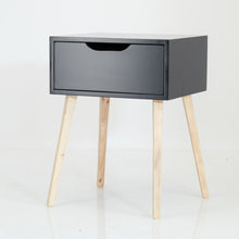 Load image into Gallery viewer, Secaleni Black Side Table Single Drawer
