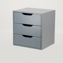 Load image into Gallery viewer, Secaleni Floating Side Table Three Drawer - Grey
