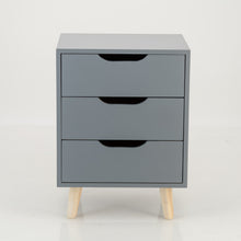 Load image into Gallery viewer, Secaleni Side Table Three Drawer - Grey