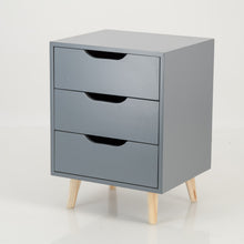 Load image into Gallery viewer, Secaleni Side Table Three Drawer - Grey