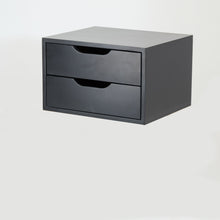 Load image into Gallery viewer, Secaleni Two Drawer Floating Side Table - Black