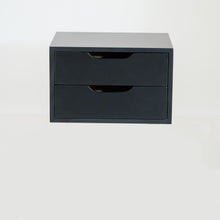 Load image into Gallery viewer, Secaleni Two Drawer Floating Side Table - Black
