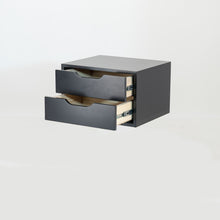 Load image into Gallery viewer, Secaleni Two Drawer Floating Side Table - Black