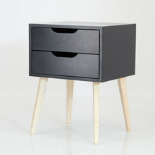 Load image into Gallery viewer, Secaleni Two Drawer Side Table - Black