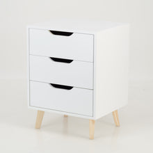 Load image into Gallery viewer, Secaleni Side Table Three Drawer White