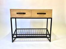 Load image into Gallery viewer, Simbi Oak Shoe Rack With Drawers