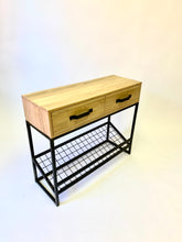 Load image into Gallery viewer, Simbi Oak Shoe Rack With Drawers