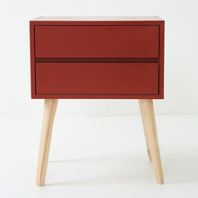 Load image into Gallery viewer, Fihlo Two Drawer Side Table - Red Oxide